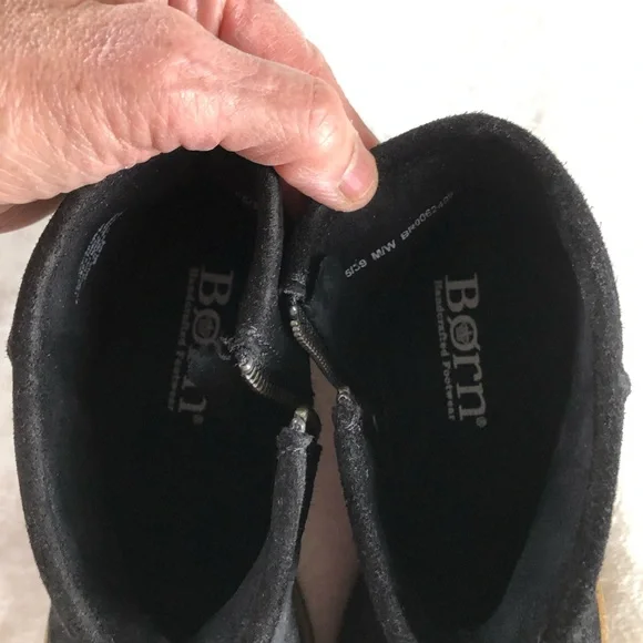 Black Born Suede Ankle Boots New in box - Picture 5 of 8